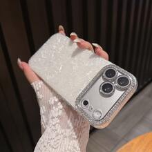 Ốp lưng điện thoại đính sequin, kim cương lấp lánh sang trọng, trong suốt, có ngăn đựng thẻ, tương thích với iPhone 17 Pro Max/17 Pro/17 Air/17/16 Pro Max/16/16 Pro/16 Plus/15/15 Pro Max/15 Pro/15 Plus/11/12/13/14 Pro Max/11 Pro/11 Pro Max/12 Pro/12 Pro Max/13 Pro/13 Pro Max/7 Plus/14 Pro/14 Pro Max/14 Plus Soft - Vỏ sò mạ vàng trắng - Xem 6