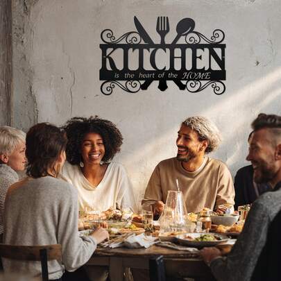 Metal Kitchen Wall Decor,Kitchen Signs Decoraions For Wall,Rustic Kitchen Decor Sign,Country Farmhouse Decoration For Kitchen Or Dining Room