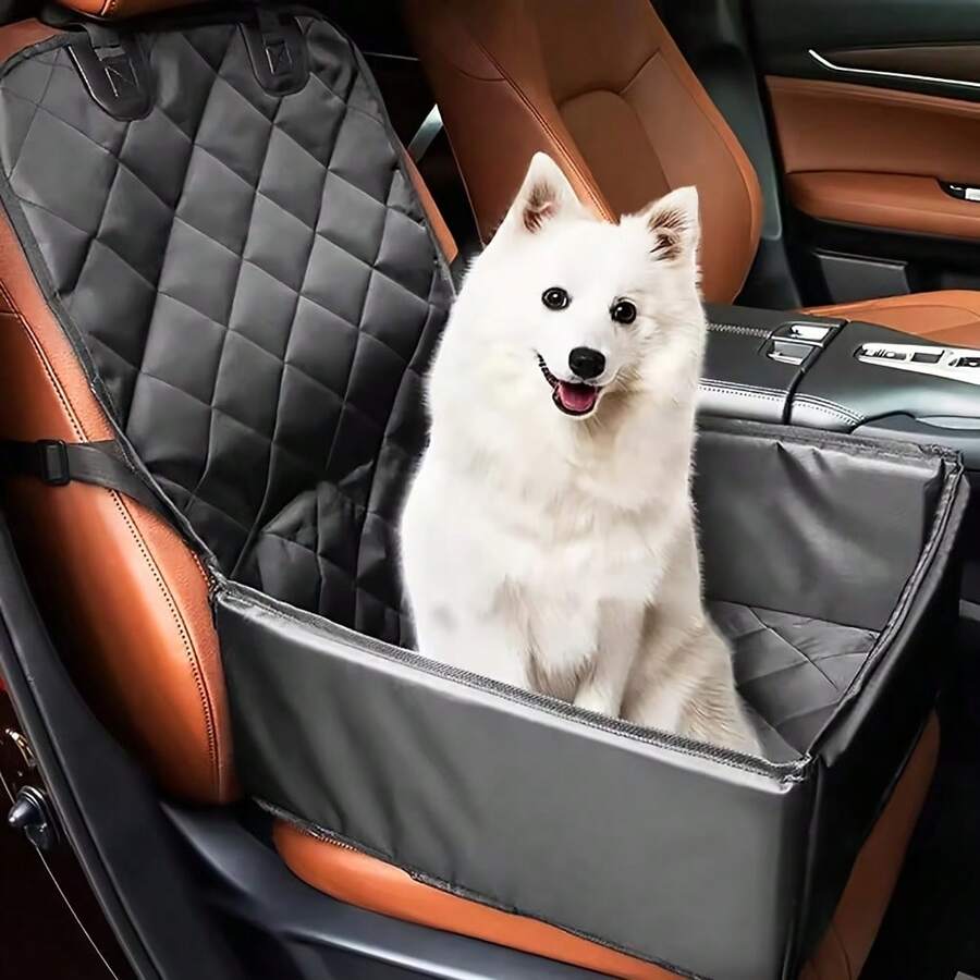 可攜式狗車座墊套，可折疊透氣寵物攜帶籠，適用於小型/中型犬貓，無拉鍊設計