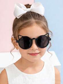 12/6/1pcs Kids Bear Shaped Fashion Glasses, Suitable For Summer Daily Wear. Kids Bear Shaped And Flower Shaped Fashion Glasses, Suitable For Summer Daily Use. Glasses Case Suitable For 3-8 Years Old Children. Cute Cartoon Flower Fashion Glasses, Suitable For Boys And Girls, Fashion Cute Retro Glasses, Classic Kids Fashion Glasses. (Free Paper Glasses Case) - Multicolor - View 8