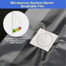 24 túi trồng nấm, túi bền, 32 x 50cm, chất liệu PVC, túi trồng nấm, làm vườn, túi đựng ngũ cốc - 24 CÁI - Xem 2