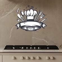 1 miếng dán trang trí nhà bếp 2D, chất liệu PVC tự dính, chống thấm nước, dùng để trang trí tường nhà bếp, phòng ăn, lối vào, tạo không gian ấm cúng và thoải mái cho nhà bếp. - Một cỡ - Xem 1