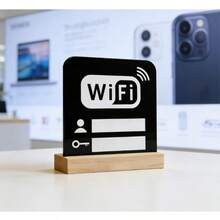 Acrylic WiFi Sign – Premium Decorative Display For Commercial Store Fronts - Type C - View 1