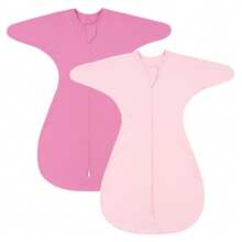 2 Packs Set Baby Sleep Sack With 2-Way Zipper Infant Baby Sleeping Bag For All Season - Purple and Pink - View 6