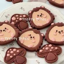 Forest Animal Lion Mushroom Cookie Cutter Plastic DIY Fondant Cake Biscuits Mold Dessert Decoration Mould Pastry Bakeware Tools - White - View 1