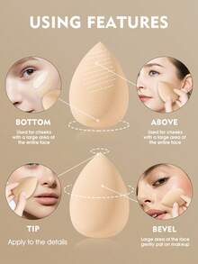 15PCS Makeup Tools Set Including:7PCS Makeup Brush Set+1pc Multi-Functional Zipper Toiletry And Cosmetic Bag Waterproof+3PCS Mini Air Cushion Powder Puffs+2PCS Makeup Sponges+2PCS Triangle Powder Puffs,All-In-One & Beginner-Friendly | Travel-Ready & Gift-Ready | Perfect For Newbies/Her - Multicolor - View 6