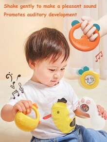 10pcs Baby Rattle Teether Toy Set With Travel Case - Suitable For Infant Teething Toys, Sensory Development Toys, Relieving Teething Pain And Carrying Out - Multicolor - View 5