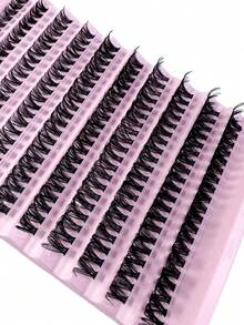 40D 200-Clump False Eyelashes, D-Curled And Thick Single False Eyelashes, Lightweight And Long Lash Clusters, DIY At-Home Eyelash Extensions (D-10-16 Mixed Type), Eyelash Extensions, 0.07mm, False Eyelashes For Cat-Eye Makeup, Lash Clusters, Single False Eyelashes, False Eyelashes, False Eyelashes - D - View 5