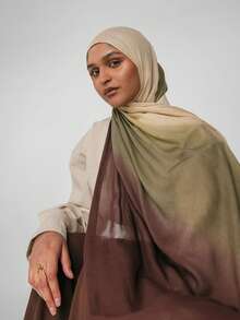 1 chiếc khăn choàng nữ phong cách Bohemian, họa tiết Paisley, chất liệu vải dệt, thích hợp cho sử dụng hàng ngày, đi nghỉ mát và đi biển. - Màu chuyển sắc đa sắc - Xem 11