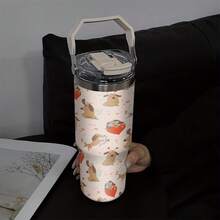 1pc/5pcs 30oz Stainless Steel Cupwith Cupid Dog Design, Suitable For National Pet Day, Mother's Day, Valentine's Day, Theme Parties, Birthdays And Other Holidays. This Cup Features A Cupid Dog Pattern, Providing Both Thermal Insulation And Fashionable Practicality To Easily Meet Your Daily Hydration Needs. - Multicolor - View 4