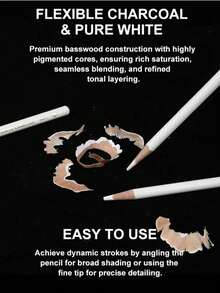 Mobee Professional White Charcoal Pencilsare Loved By Many Artists,White Charcoal Pencil Provide A Wide Range Of Possibilities Only In Mobee Artist Home - Sets - View 9