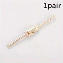 2/3Pairs Metal Bar Fastener Buttons, Chinese Style Hand-Sewn Frog Buttons For Hanfu, Stand Collar Coat Jacket, Bar-Shaped Lock - Multicolor - View 23