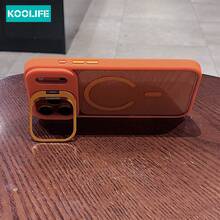 Koolife 1件裝頂級超強保護 MagSafe 無線充電手機殼，高透明 PC 背板還原原色，內建鷹眼玻璃鏡頭框與支架，全包覆 2 合 1 設計，防水、防摔、防震、防刮，適用於 iPhone 18 Pro/18 Pro Max/17 Pro Max/17/17 Pro/17 Air/16/16 Pro/16 Plus/16 Pro Max/12/13/14/15 Pro/Plus/Pro Max - 橘色 - 查看 9
