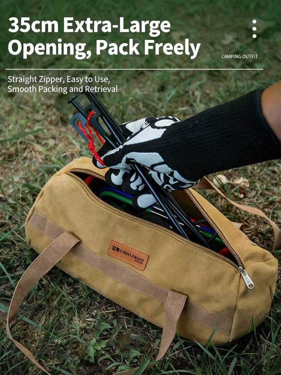 Large Capacity Tool Bag, Outdoor Tool Storage Organizer, Thick Durable Material, Camping Gear & Accessories Holder, Quick Organization, Portable Easy Carry - Storage Bag - View 1