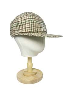 1pc Houndstooth Bohemian Casual Polyester Embroidered UV Protection Leopard Print Unisex Hip Hop Street Brim Baseball Cap, Suitable For Spring, Summer And Autumn - The Letter H - View 1