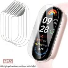 OUKNOEO 6片/套 透明亮面软质智能手表屏幕贴膜，兼容小米手表/手环10/9/8/7 Pro/6/5系列，24小时自动修复气泡，高清TPU材质 - 6Pcs - 查看 14