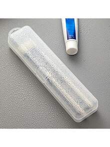 Portable Transparent Toothbrush Travel Storage Box, Plastic Toothbrush And Toothpaste Storage Box, Dust-Proof And Breathable Oral Care Tool Storage Box, Lightweight For Home, Travel, Camping And Business Trip - Clear - View 6