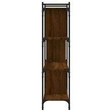 Bookcase 4-Tier Brown Oak 76x32x123 Cm Engineered Wood - Brown - View 5
