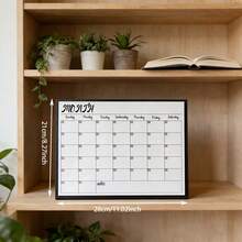 Nam châm dán tủ lạnh lập kế hoạch tháng tối giản, bảng trắng dày có thể tái sử dụng, nhãn dán từ tính lịch trình nhà bếp. - 1PC - Xem 6