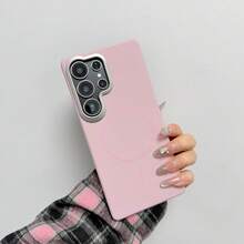 Galaxy S25 Ultra S24 Ultra S23 A17 A07 A56 A36 A26 A16 A54 手机磨砂防摔磁吸保护壳 - 粉色 - 查看 6