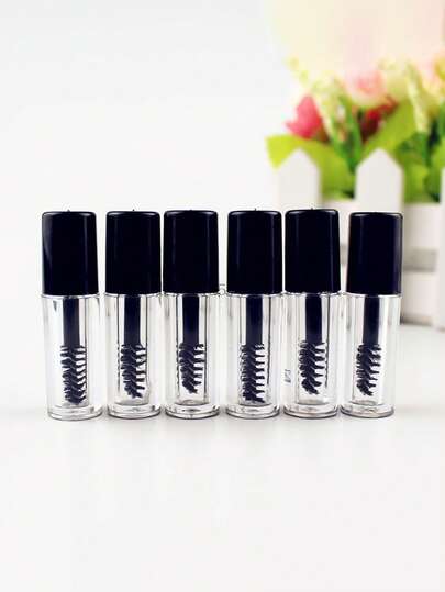 1pc/5pcs/10pcs 3ml Mascara Empty Tube, Injection Molded, Transparent, Refillable, DIY Cosmetic Sample Bottle, Compact And Suitable For Travel Cosmetic Decanting, Cosmetics, Affordable Price, Room Decor, Vanity, Travel, Bedroom, Makeup Accessories, Affordable Price, Christmas Gift, Cosmetics, Makeup Tools, Cheap Good Items, Gift, Women's Gift, Christmas Gift, 3ml Mascara Tube Mini Sample Empty Tube DIY Mascara Decanting Tube Round Small Capacity Eyebrow Gel Travel Decanting Tube, 3ml Mascara Tube Serum Mini Sample Tube Decanting Bottle