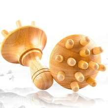 Dụng cụ massage đầu nấm bằng gỗ, massage thủ công các vết trầy xước, làm dịu cơ bắp, phù hợp cho cả nam và nữ. - A - Xem 6