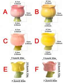 1 chiếc cốc sứ hình hoa thủ công sáng tạo dùng để đựng tráng miệng/kem. - Nhiều màu - Xem 11