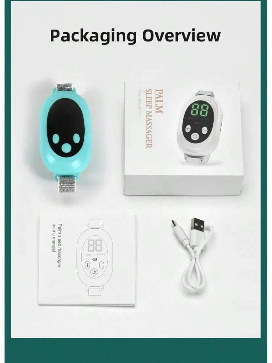 Two Modes, 20 Intensity Levels, Smart Sleep Device, Anxiety Relief, Neurological Sleep Aid, Insomnia And Calming Device, L1HC - Green - View 1