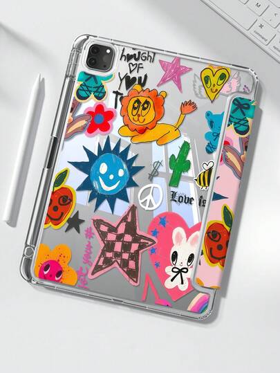 This Exquisite And Adorable Cartoon Animal Star Heart Double-Sided Acrylic Crystal Clear Back Cover Is Shock-Resistant And Durable, Suitable For IPad 7th, 8th (10.2 Inch) And 10th Generation. It Has A Built-In Pen Slot, Supports Sleep/Wake Function And Multiple Folding Stand Modes, Making It An Excellent Holiday Gift.