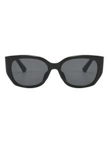 1 Pair Women's Black Frame Thick Rim Fashion Glasses, Suitable For Daily Wear, Beach, Music Festivals - Black - View 3