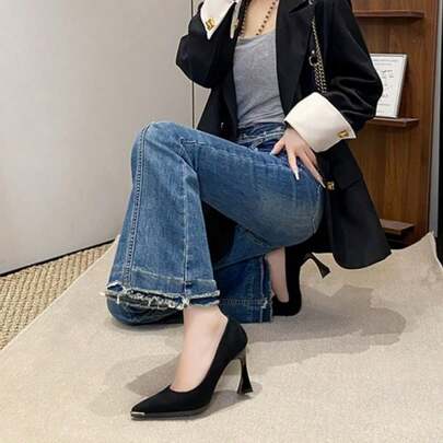 Elegant New Women's Sexy Pointed Toe Stiletto High Heels, Plus Size Slender High Heels, Sexy And Charming, Suitable For Formal, Professional Or Casual Occasions
