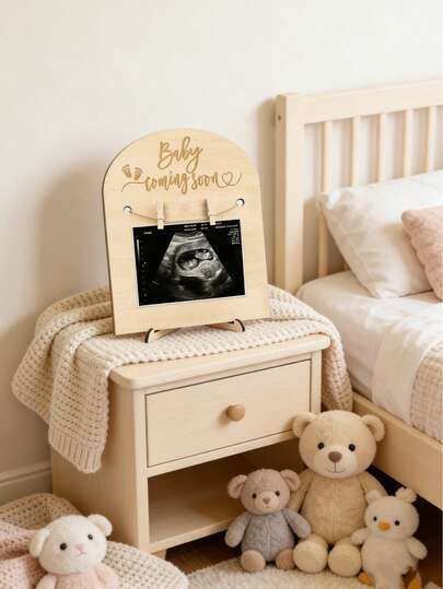 1张木质婴儿出生公告卡，新生儿礼物装饰牌，木质展示牌，适合新手父母和青少年派对，送给准妈妈的礼物，迎接新生儿的礼物，包含姓名和出生详情，摄影道具，洗礼礼物，理想的婴儿派对装饰品，象征着生命的起源和与自然的和谐