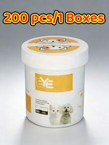 200pcs/Box Pet Eye Cleaning Wet Wipes - Made Of Polyester Material, Suitable For Cleaning Cat And Dog Eyes, Removing Tear Stains, Applicable To All Breeds, Easy To Use, A Perfect Gift For Pets. - Multicolor - View 11
