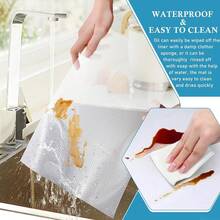 4/6/8pcs Refrigerator Mats, Cabinet Mats, Anti-Moisture, Waterproof, Anti-Oil, Anti-Slip | Whole House Storage Miracle, Refrigerator Anti-Moisture Mats, Waterproof, Anti-Dust, Anti-Slip, Thickened Household Trimmable Refrigerator Top Dust Cover Protective Mat - White Powder, Blue-green Flakes - View 7