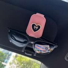 Heart Bow-Shaped Eyeglass Storage Clip 1 Piece, Car Sunshade Storage Magnetic Eyeglass Clip, A Special Car Decoration Holiday Gift. - Eyeglasses Clip - View 7