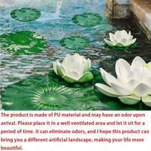 10pcs Artificial Floating Foam Lotus Leaf Decor, Suitable For Pond, Aquarium And Stage, Lifelike Green Plant, Fake Lotus Flower For Fish Tank, Aquatic Lily Micro Landscape, 10cm, Suitable For Birthday, Graduation, Mother's Day, Indoor Decor, Tabletop Decor, Wedding Decor, Spring Decor, Bathroom Decor, Women's Gift, Housewarming, Outdoor Artificial Flower - White - View 7