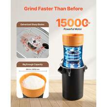 Electric Grain Mill Grinder, 600W High Power Commercial Spice Grinder, 6.6 Gal Pulverizer Powder Machine With Galvanized Sharp Blades, For Dry Grains, Spices, Cereals, Coffee, Corn & Pepper - Xem 4