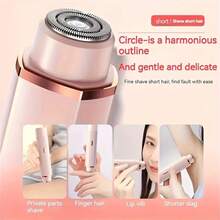 DEBARK 2026 Women's Double-Head Bikini Trimmer, USB Charging Waterproof Painless Electric Razor, Perfect 2-In-1 Body Hair Shaver! Enjoy A Silky Smooth Skin Experience! - 粉色 - 查看 6