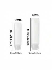 防漏翻蓋擠壓瓶，單手按壓設計 - 30ml/50ml 可重複使用旅行尺寸，適用於洗髮精、乳液、護髮素 - 輕巧便攜，適合健身房、美髮沙龍、居家、戶外露營（無需工具即可輕鬆開啟） - 彩色 - 查看 6