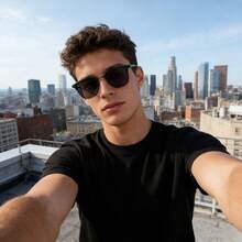 Men's Fashion Sport Half-Frame , Stylish Glasses For Men, Sports-Inspired Design, Suitable For Fitness And Vacation - 黑色 - 查看 3