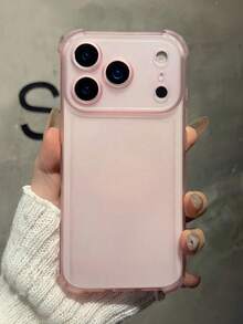 Luxury Matte Transparent Shock-Proof Protective Case, Suitable For IPhone 17 Pro Max, 17 Pro, 17, 16 Pro Max, 15, 14, 13, 12 Pro Max, 11, Anti-Drop Back Cover - Baby Pink - View 4