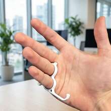 2pcs 3D Printed PLA Creative Ring Phone Grip, Pinky Grip, Nameless Finger Stand, Phone Holder, Thumb Stand, Desktop Stand, Multifunctional Slouchy Bracket, Portable Stand, Communication Device Handle, Practical Hook - Type a - View 3