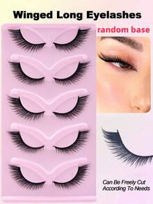 5对新款狐狸/猫眼假睫毛，打造迷人妆容效果，自然卷翘纤长，性感睫毛提升您的魅力。 - 眼尾拉長款 - 查看 8
