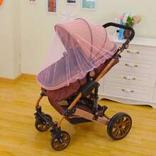 Mosquitera para cochecito de bebé, cochecito de verano, protector insectos, carrito de cochecito para bebés, protección segura, accesorios de cochecito de malla ROS2 - Rosa - Ver 11