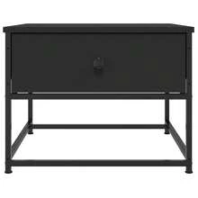 Coffee Table Black 51x51x40 Cm Engineered Wood - Black - View 6