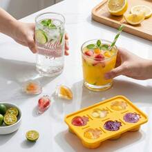 Fabricante de cubitos de hielo con inyección de agua mejorado, molde de silicona con forma de fresa para cubitos de hielo caseros con tapa - Multicolor - Ver 2