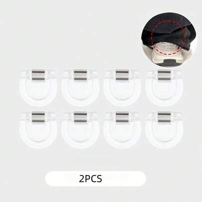 2 piezas Clips invisibles sin costuras para pantalones - Clips de fijación ajustables y antideslizantes, adecuados para vaqueros, pantalones de pierna ancha, decoración de tela - Clips de plástico duraderos, sujetan firmemente