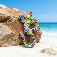 1pc/2pcs Spanish Lizard Animal Resin Painted Magnetic Fridge Decor, Random Shape, Desktop Decor, Suitable As Party Favors, Classroom Rewards, Carnival Prizes (Random Style) - Multicolor - View 1