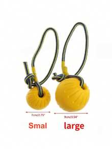 Rope Dog Toy Ball, Puppy Interactive Training Toy, Pet Chewing Plaything, Floating EVA Elastic Ball - Multicolor - View 2