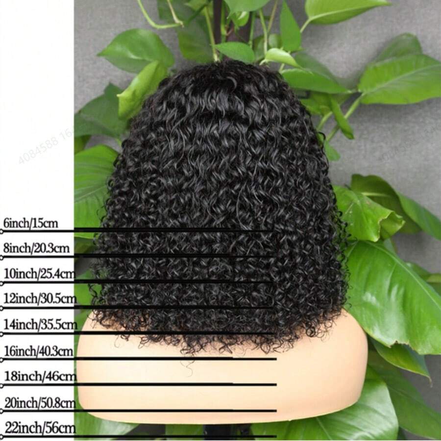 Curly Short Bob 180% Density 13x4 Lace Frontal Wigs Deep Water Wave Transparent Lace Front Wig Brazilian Human Hair 14 16 Inch